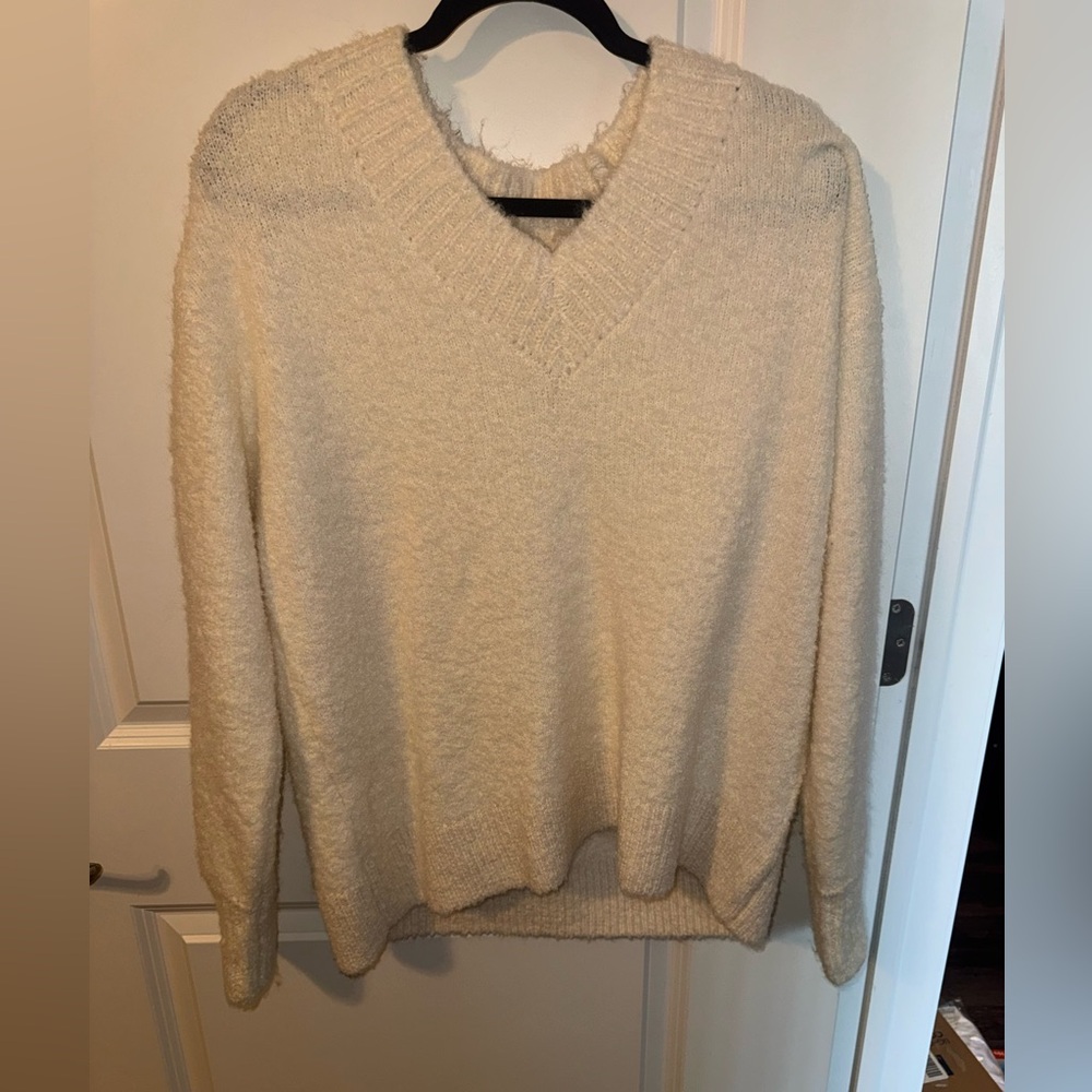 aerie white V-Neck Women's Sweater